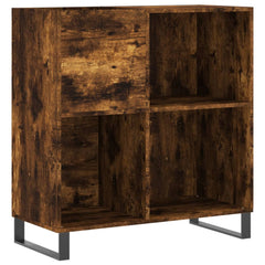 vidaXL Record Cabinet Smoked Oak 84.5x38x89 cm Engineered Wood 2