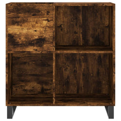 vidaXL Record Cabinet Smoked Oak 84.5x38x89 cm Engineered Wood 4