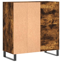 vidaXL Record Cabinet Smoked Oak 84.5x38x89 cm Engineered Wood 6