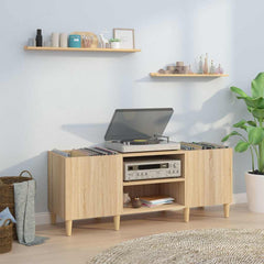 Record Cabinet Engineered Wood in Sonoma Oak