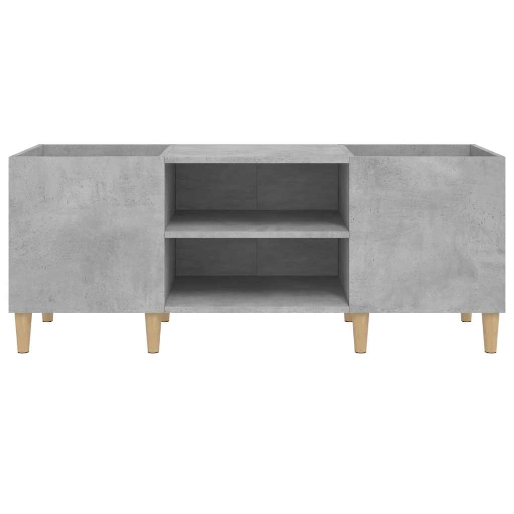 vidaXL Record Cabinet Concrete Grey 121x38x48 cm Engineered Wood 5