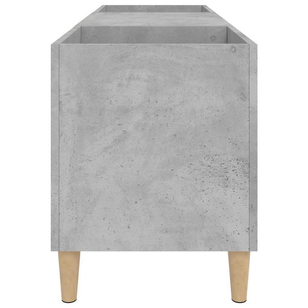 vidaXL Record Cabinet Concrete Grey 121x38x48 cm Engineered Wood 6