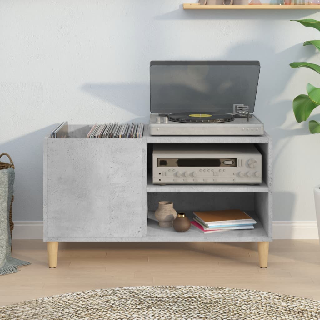 vidaXL Record Cabinet Concrete Grey 84.5x38x48 cm Engineered Wood 3