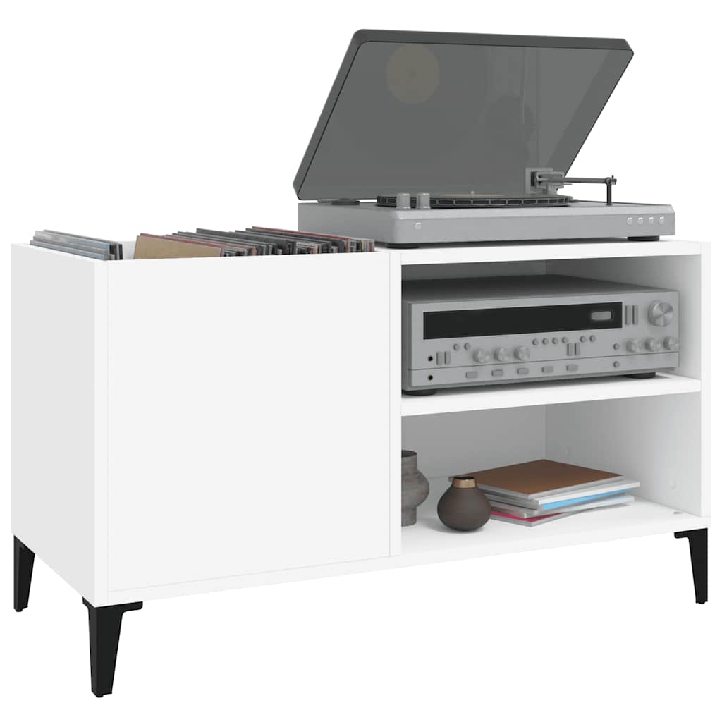vidaXL Record Cabinet White 84,5x38x48 cm Engineered Wood 6