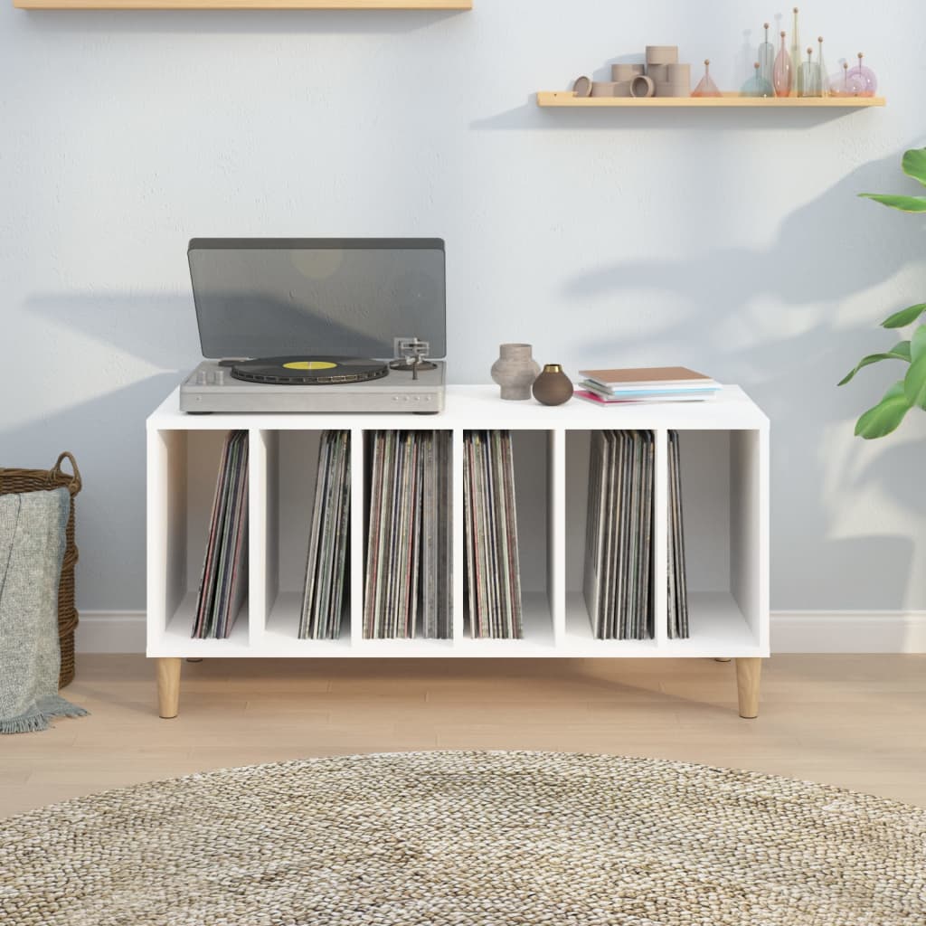 vidaXL Record Cabinet White 100x38x48 cm Engineered Wood 3