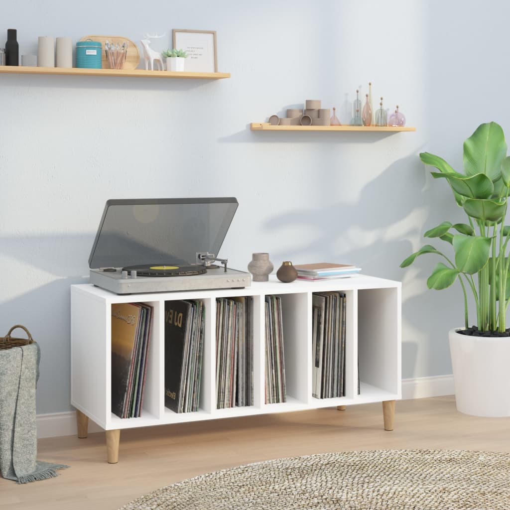 vidaXL Record Cabinet White 100x38x48 cm Engineered Wood 1