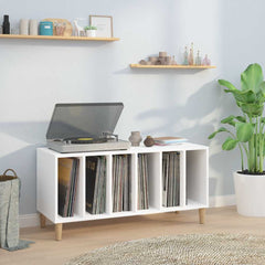 Record Cabinet Engineered Wood in White