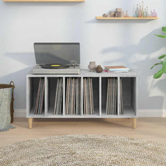 vidaXL Record Cabinet Concrete Grey 100x38x48 cm Engineered Wood 3
