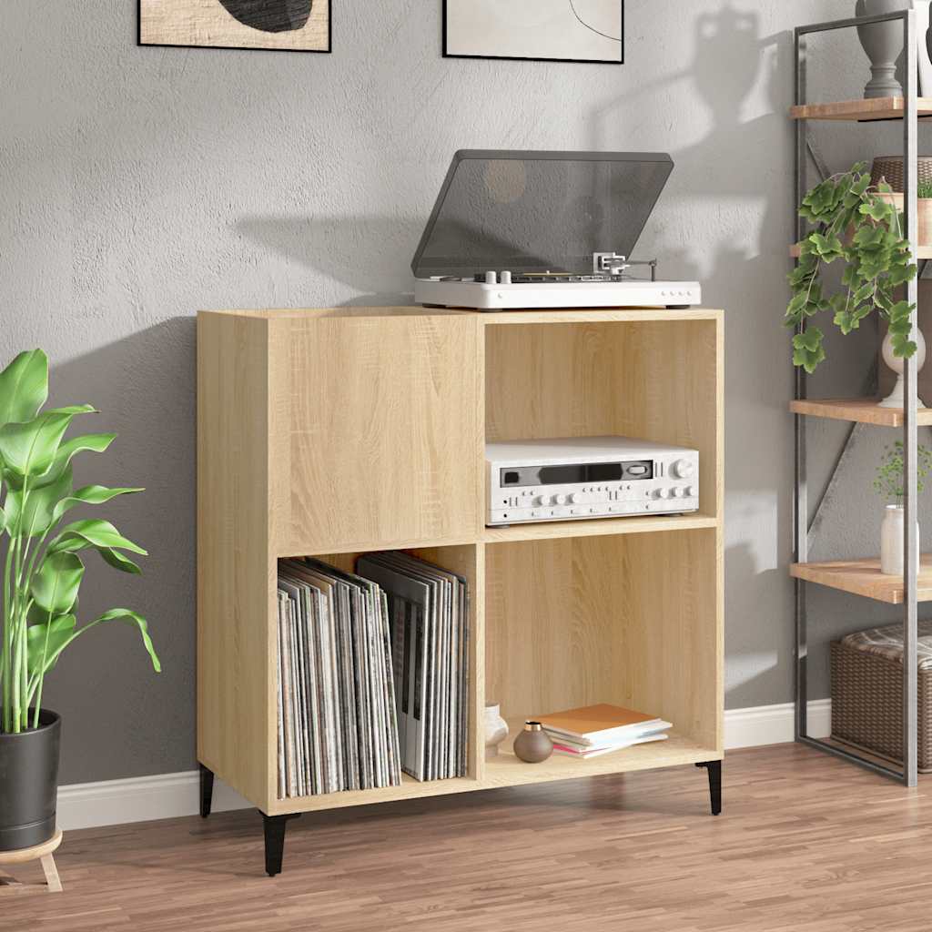 Record Cabinet Engineered Wood in Sonoma Oak