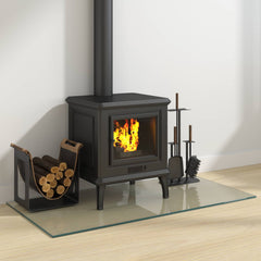 vidaXL Fireplace Glass Plate Transparent 100 x 50 cm Glass 3
