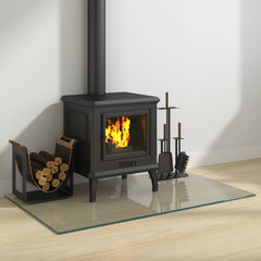 vidaXL Fireplace Glass Plate Transparent 100 x 60 cm Glass 3