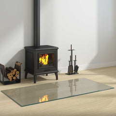 vidaXL Fireplace Glass Plate Transparent Glass
