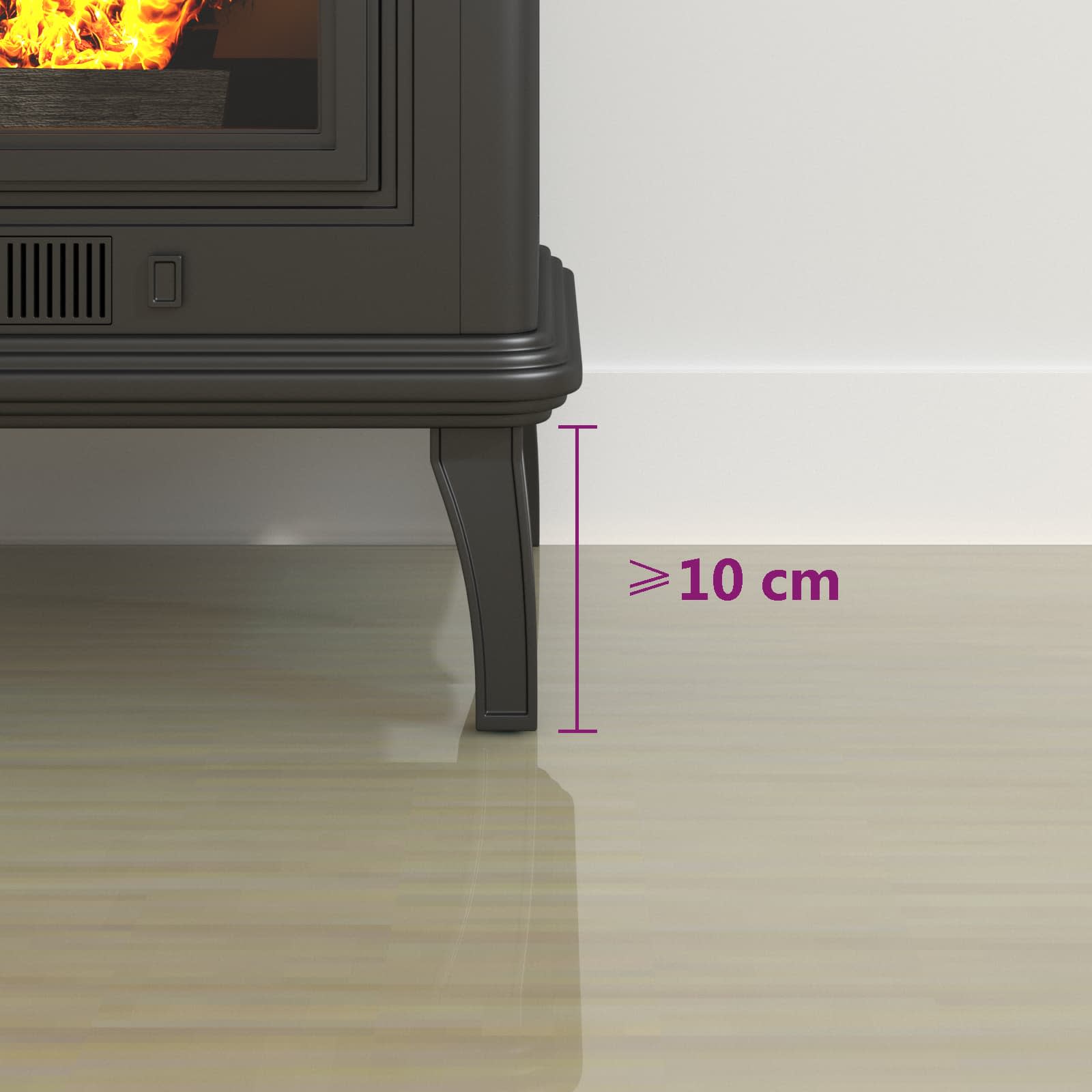 vidaXL Fireplace Glass Plate Transparent 120 x 60 cm Glass 4