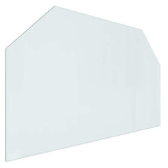 vidaXL Fireplace Glass Plate Transparent 100 x 60 cm Glass 2