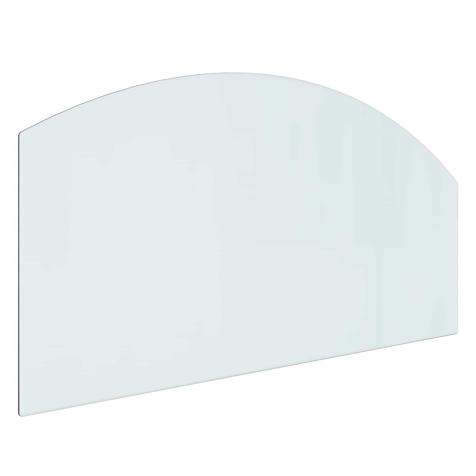 vidaXL Fireplace Glass Plate Transparent 100 x 50 cm Glass 2