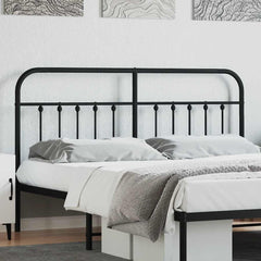 vidaXL Metal Replace Headboard Black