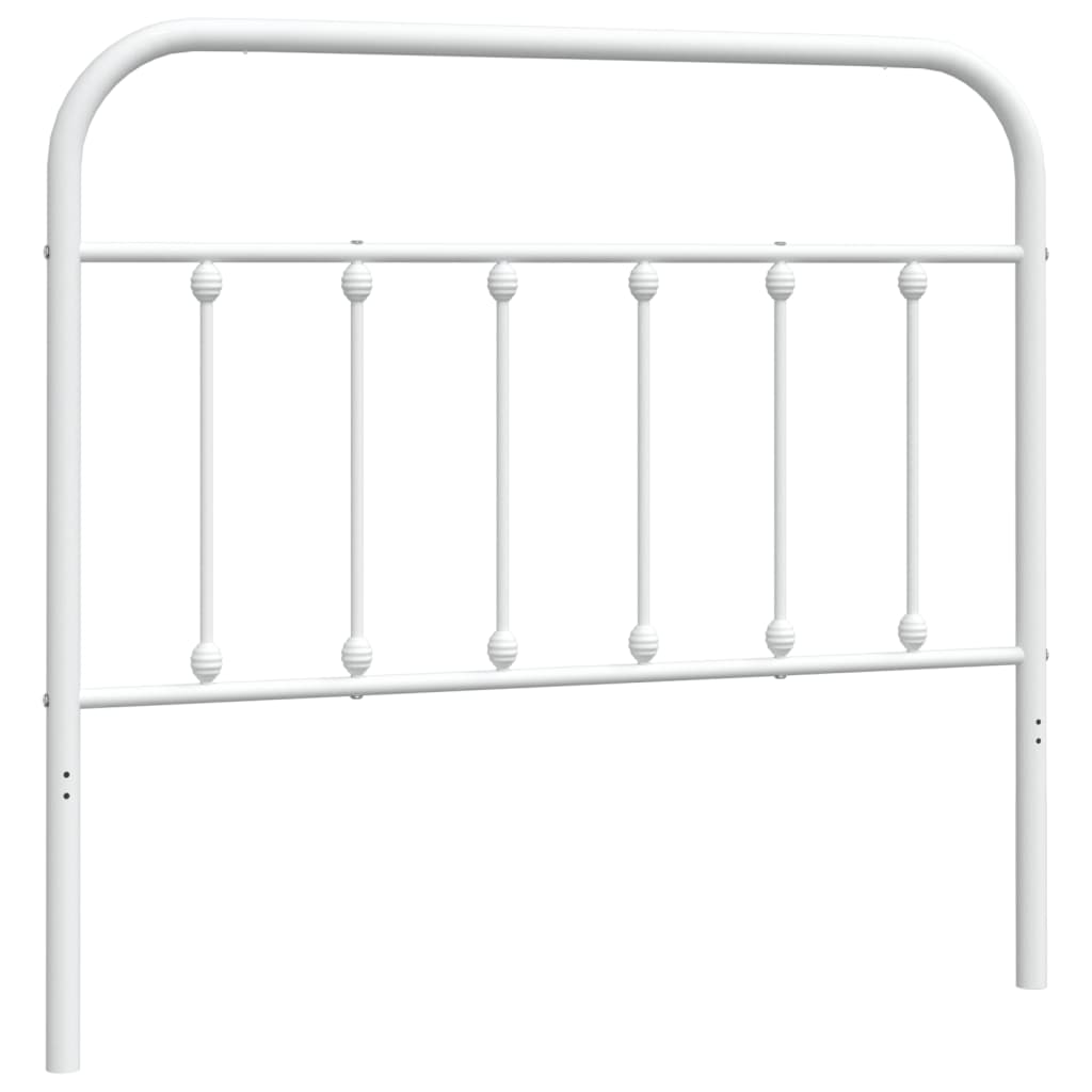 vidaXL Metal Replace Headboard White 107 cm 2