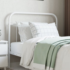 vidaXL Metal Replace Headboard White 107 cm 3