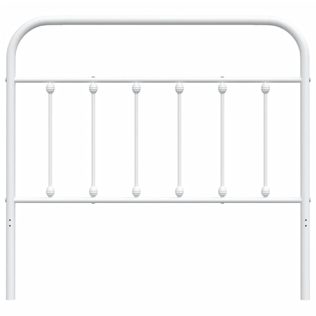 vidaXL Metal Replace Headboard White 107 cm 4