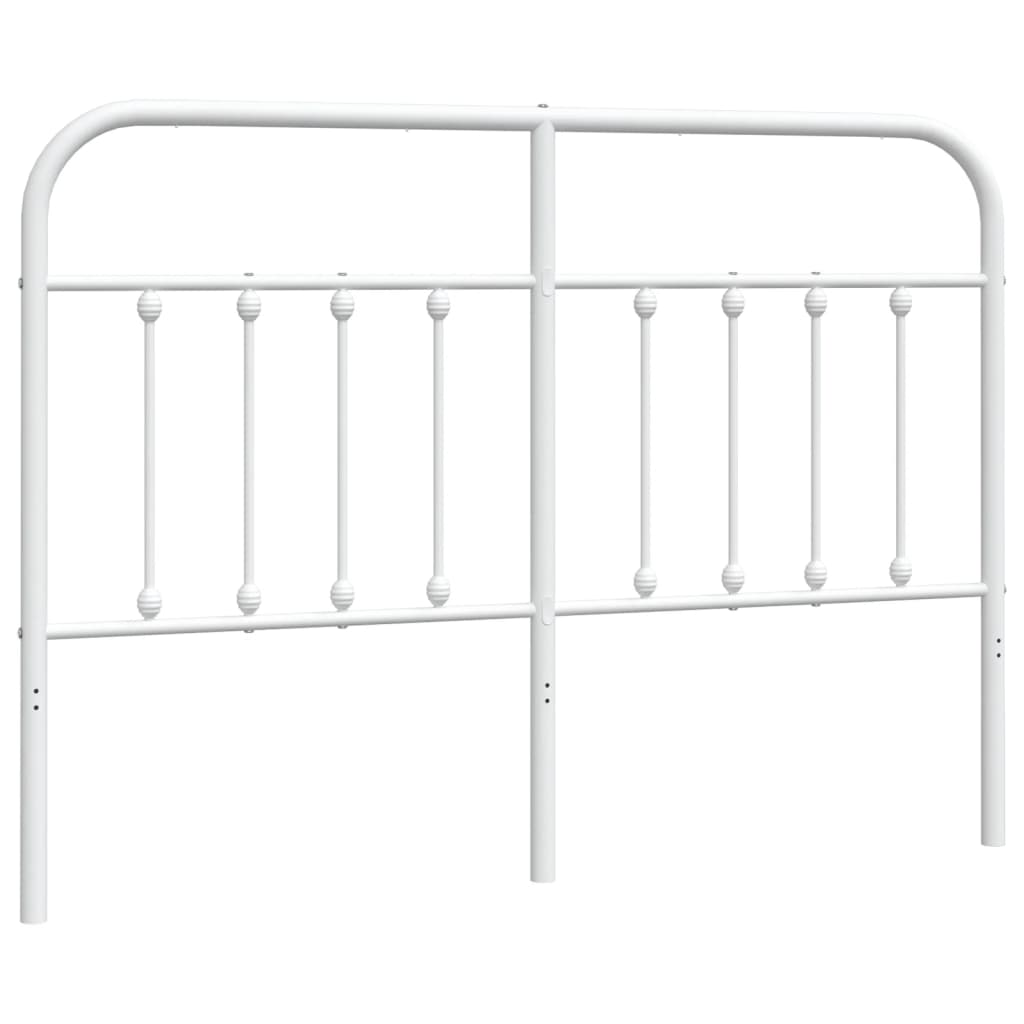 vidaXL Headboard | White | Powder-Coated Steel | Single | Appealing Design 2