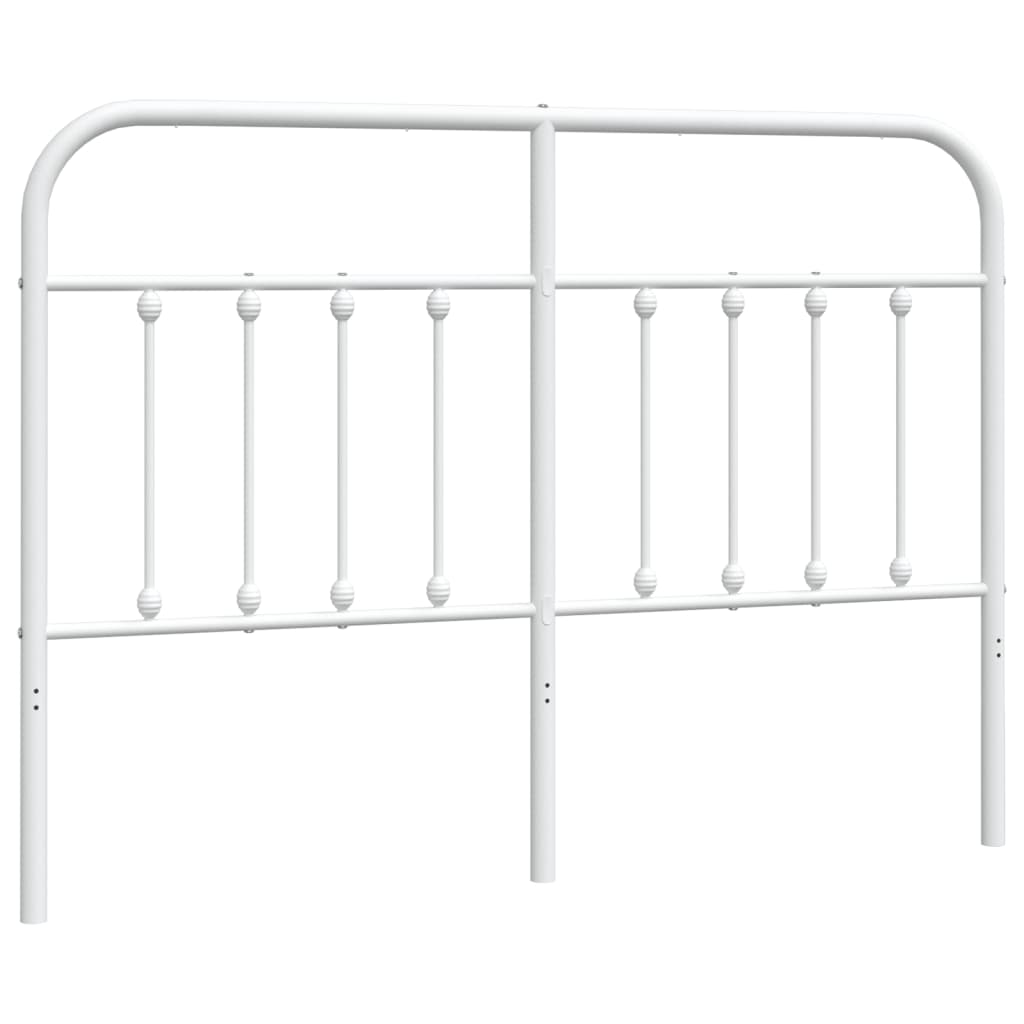 vidaXL Metal Replace Headboard White 140 cm 2