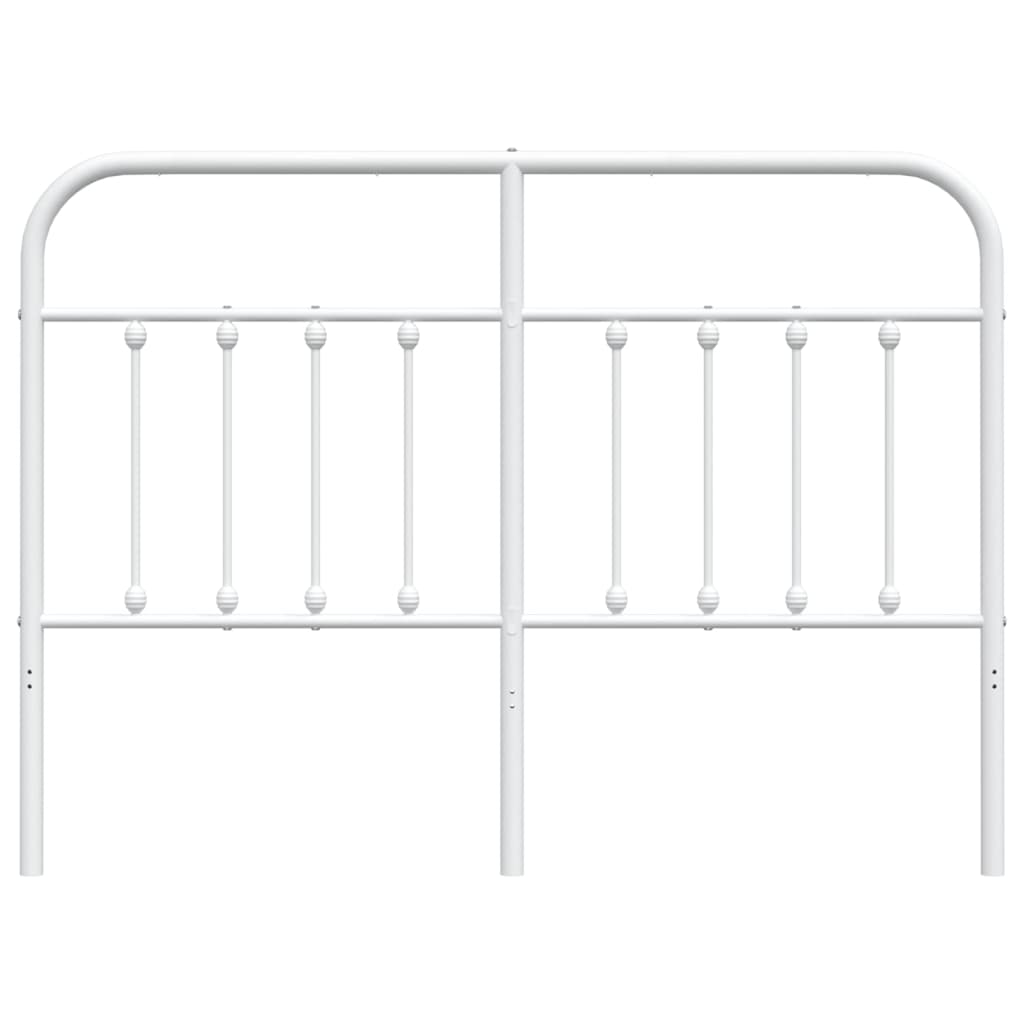 vidaXL Metal Replace Headboard White 140 cm 4