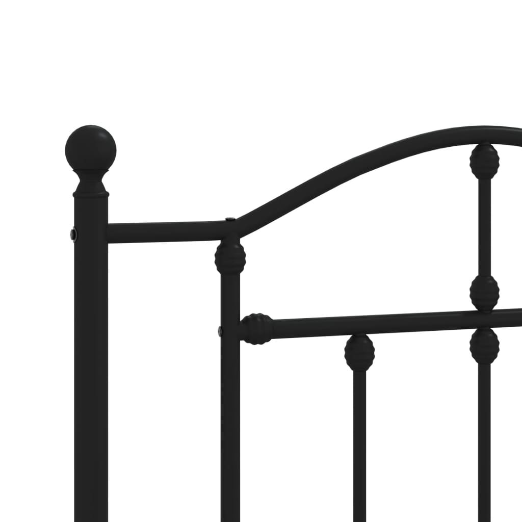 vidaXL Metal Replace Headboard Black 107 cm 5
