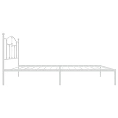 vidaXL Metal Bed Frame without Mattress with Headboard White 90x190cm 6