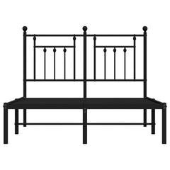 vidaXL Metal Bed Frame without Mattress with Headboard Black 120x190cm 6