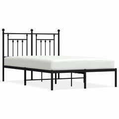 vidaXL Bed Frame | Black | Powder-Coated Steel | 135 x 190 cm | Bed Frame 2