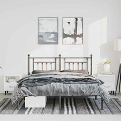 vidaXL Bed Frame | Black | Powder-Coated Steel | 135 x 190 cm | Bed Frame 4