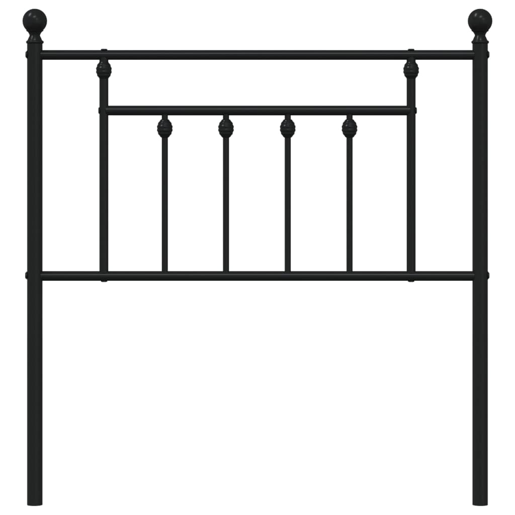 vidaXL Metal Replace Headboard Black 80 cm 4