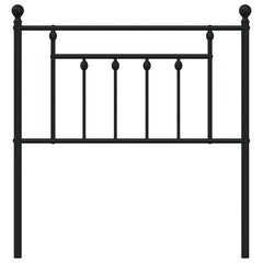 vidaXL Metal Replace Headboard Black 80 cm 4