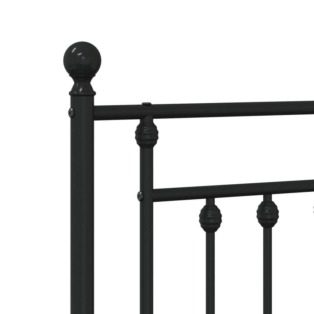 vidaXL Metal Replace Headboard Black 80 cm 6