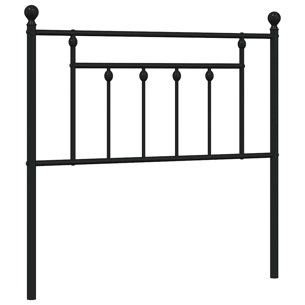 vidaXL Metal Replace Headboard Black 90 cm 2