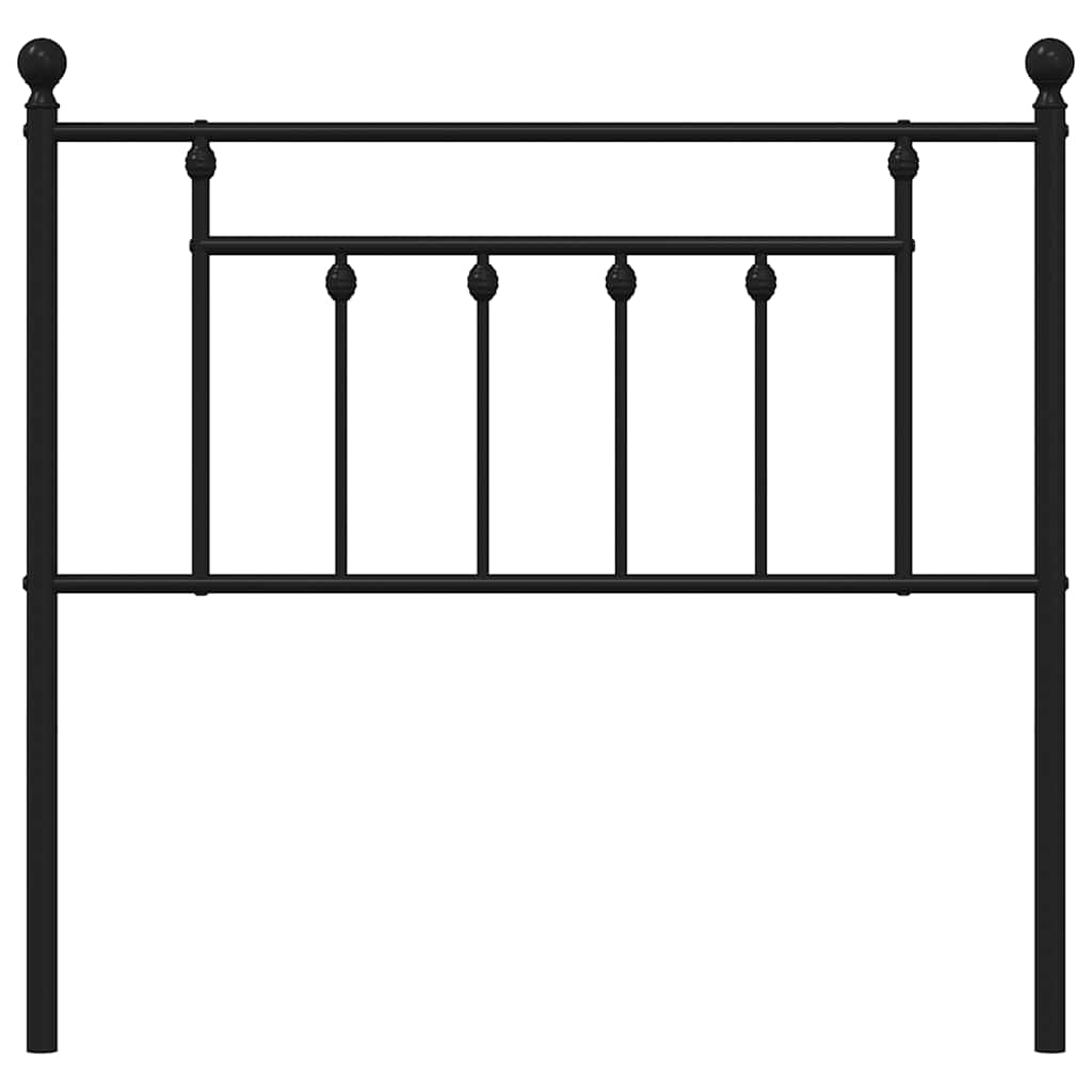 vidaXL Metal Replace Headboard Black 90 cm 4