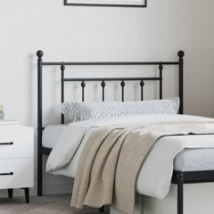 vidaXL Metal Replace Headboard Black 107 cm 3