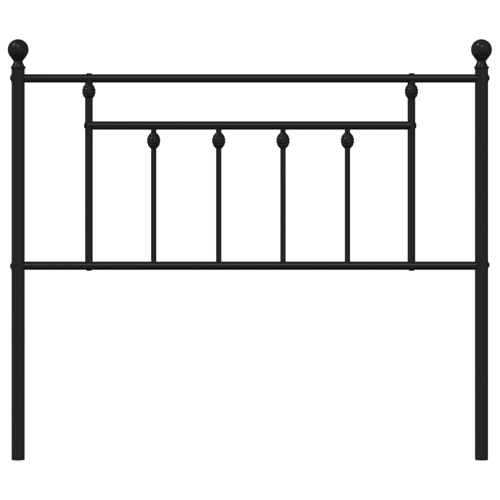 vidaXL Metal Replace Headboard Black 107 cm 4