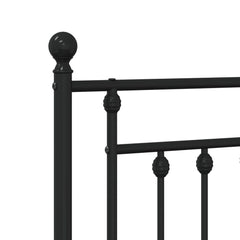vidaXL Metal Replace Headboard Black 107 cm 6