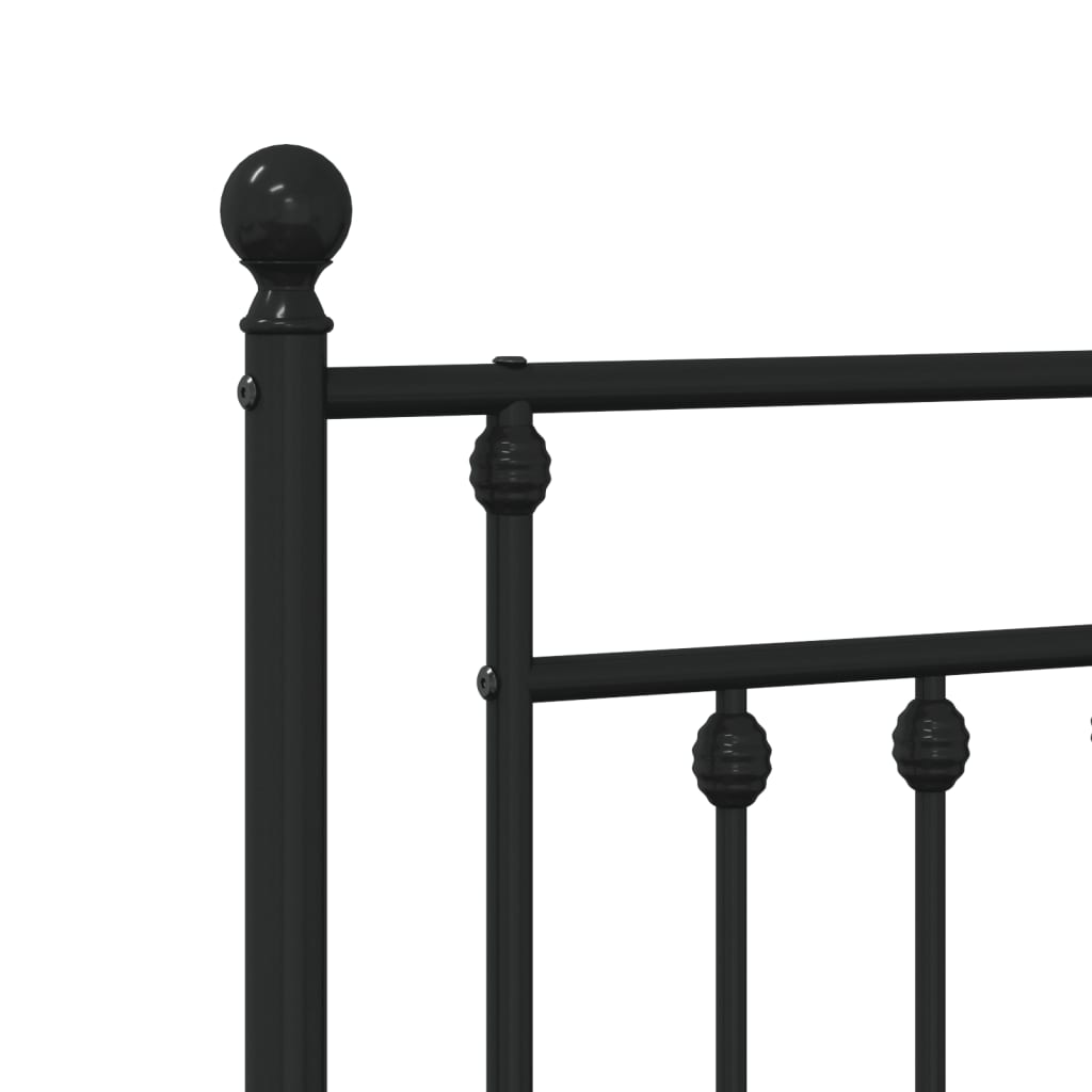 vidaXL Metal Replace Headboard Black 120 cm 6