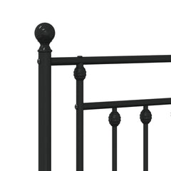 vidaXL Metal Replace Headboard Black 120 cm 6