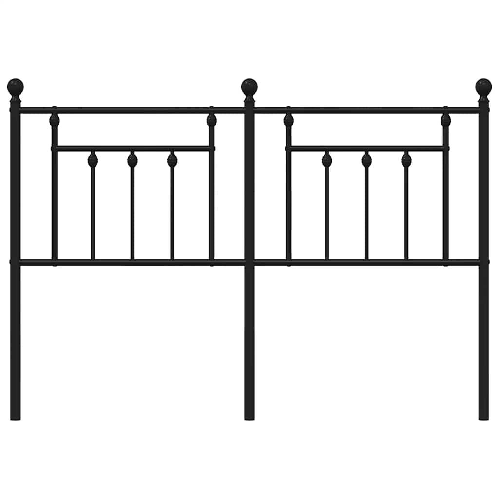 vidaXL Metal Replace Headboard Black 140 cm 4