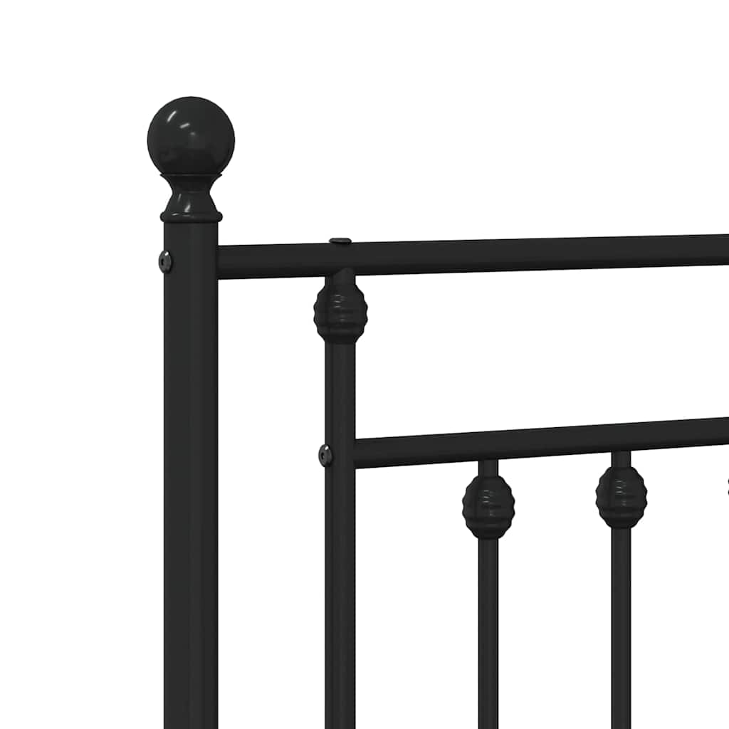 vidaXL Metal Replace Headboard Black 140 cm 6