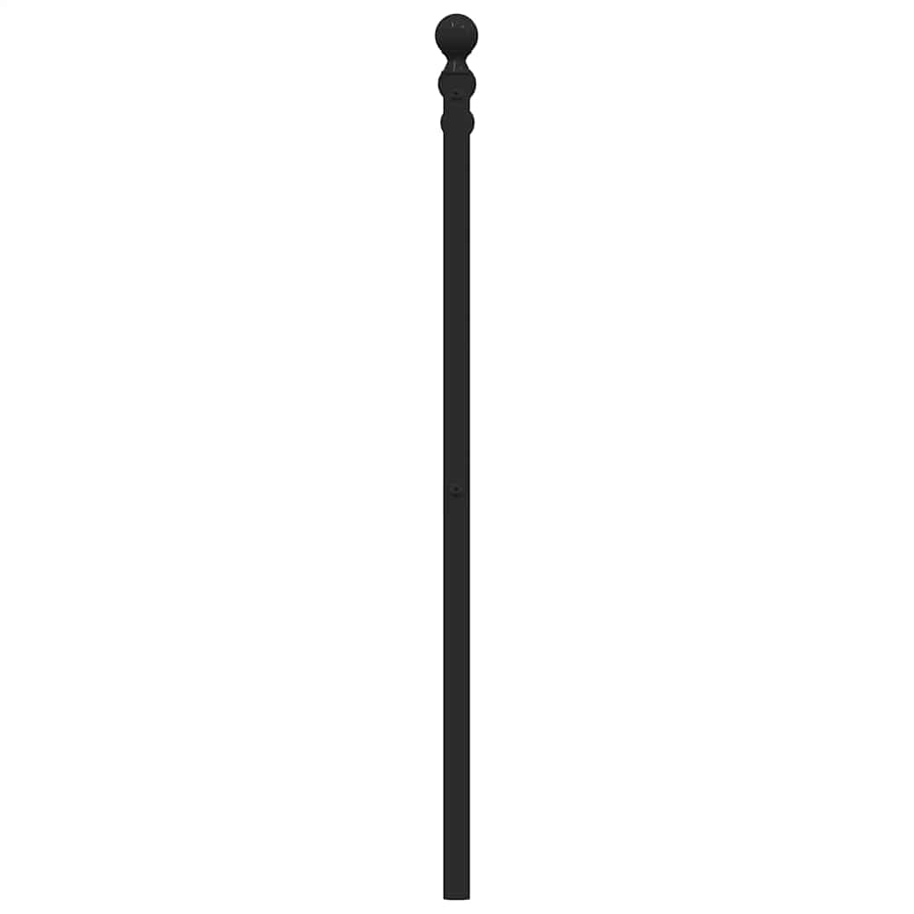 vidaXL Metal Replace Headboard Black 200 cm 5