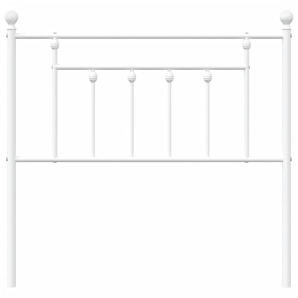vidaXL Metal Replace Headboard White 90 cm 4
