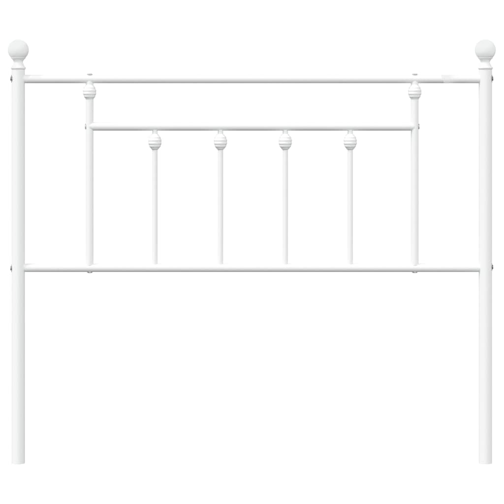 vidaXL Metal Replace Headboard White 100 cm 4