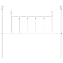 vidaXL Metal Replace Headboard White 100 cm 4