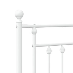 vidaXL Metal Replace Headboard White 100 cm 6