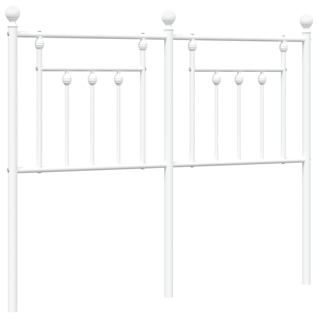 vidaXL Metal Replace Headboard White 120 cm 2