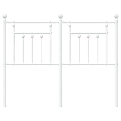 vidaXL Metal Replace Headboard White 120 cm 4